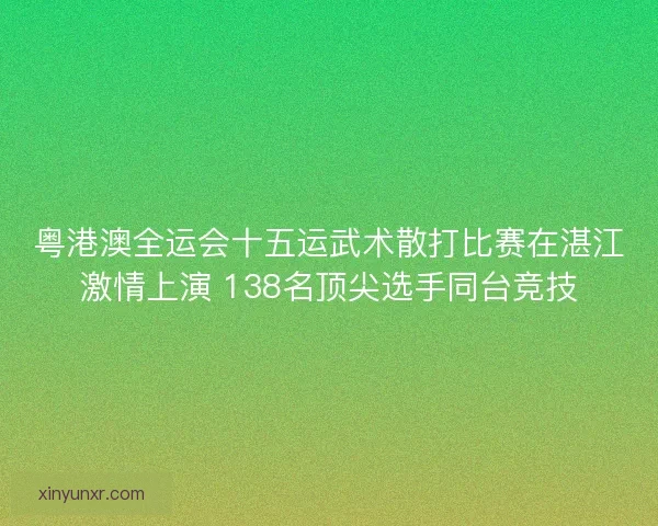 粤港澳全运会十五运武术散打比赛在湛江激情上演 138名顶尖选手同台竞技