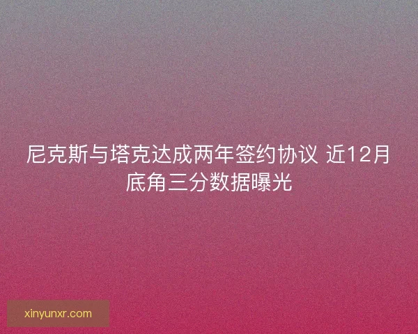 尼克斯与塔克达成两年签约协议 近12月底角三分数据曝光